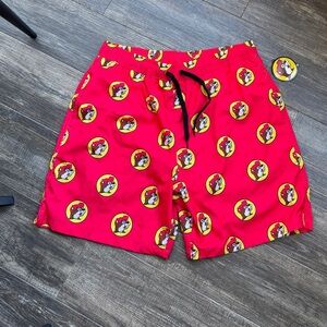 BRAND NEW NWT Buc-ee's Men's 7" Swim Shorts - Classic red L